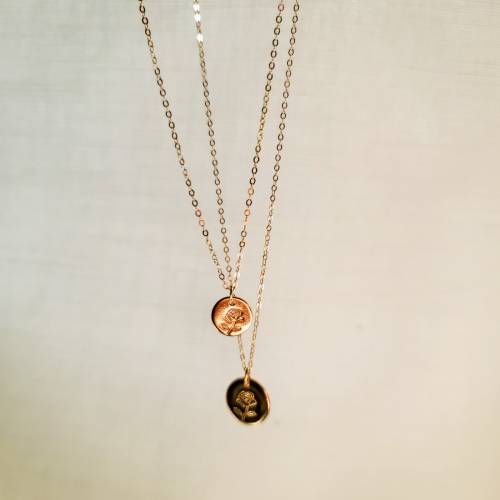 Bloom Where You're Planted - Mother - Daughter or Big Sister - Little Sister Disc Necklace Sets