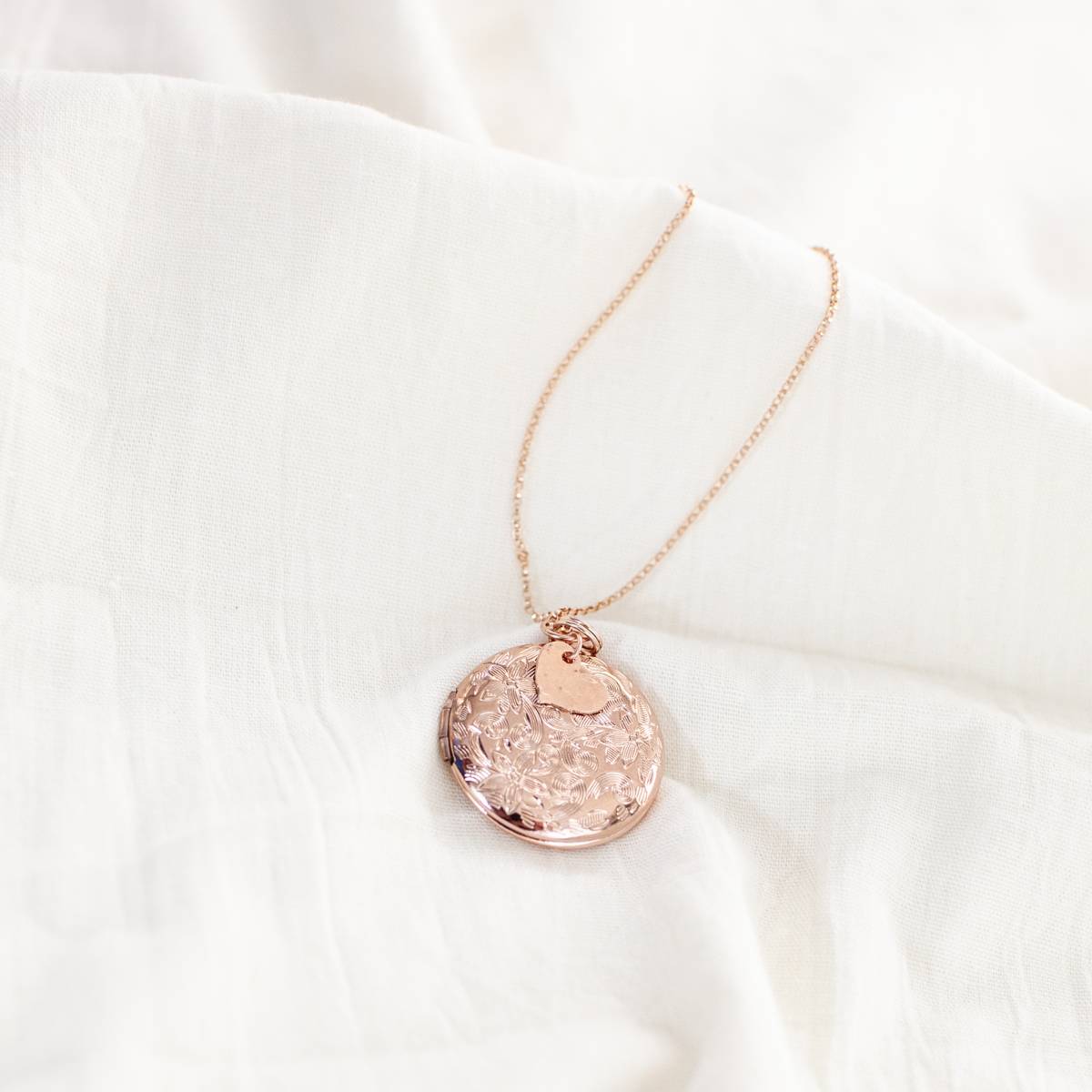 Heart Initials Locket Necklace by Shutterfly