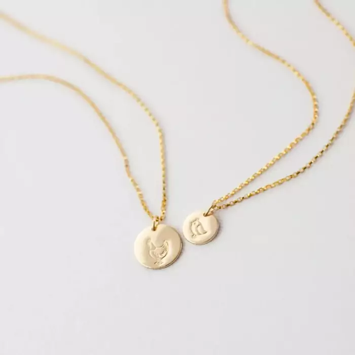 Mother Daughter Disc Necklaces - Image 2
