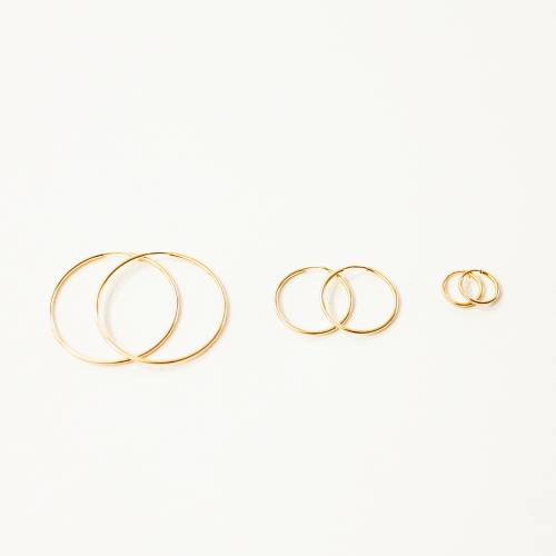 Gold, Rose Gold and Silver Live in Hoop Earrings - 12mm, 20mm, 35mm