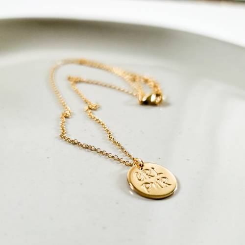 Girl Power 13mm Disc Necklace