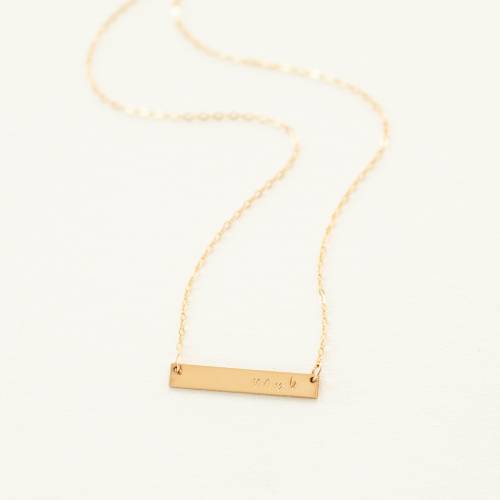 Anniversary Relationship Bar Necklace