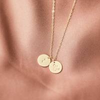 Semicolon and Initial 1/2" Disc Necklace - Image 3