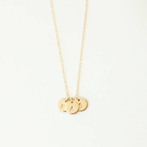 14K Yellow Gold Round Disc with Single Diamond Row Necklace – Long's  Jewelers