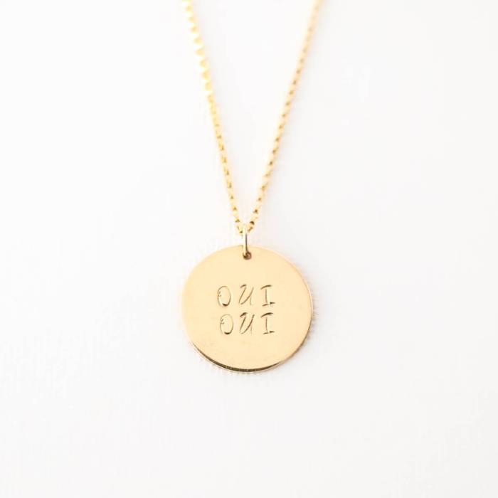 Oui Oui 19mm Disc Necklace