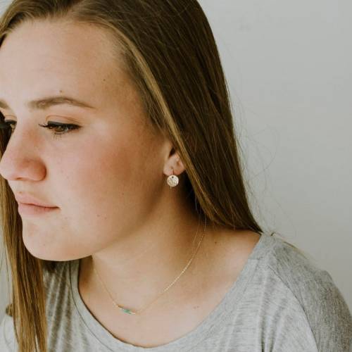 Hammered Disc Earrings