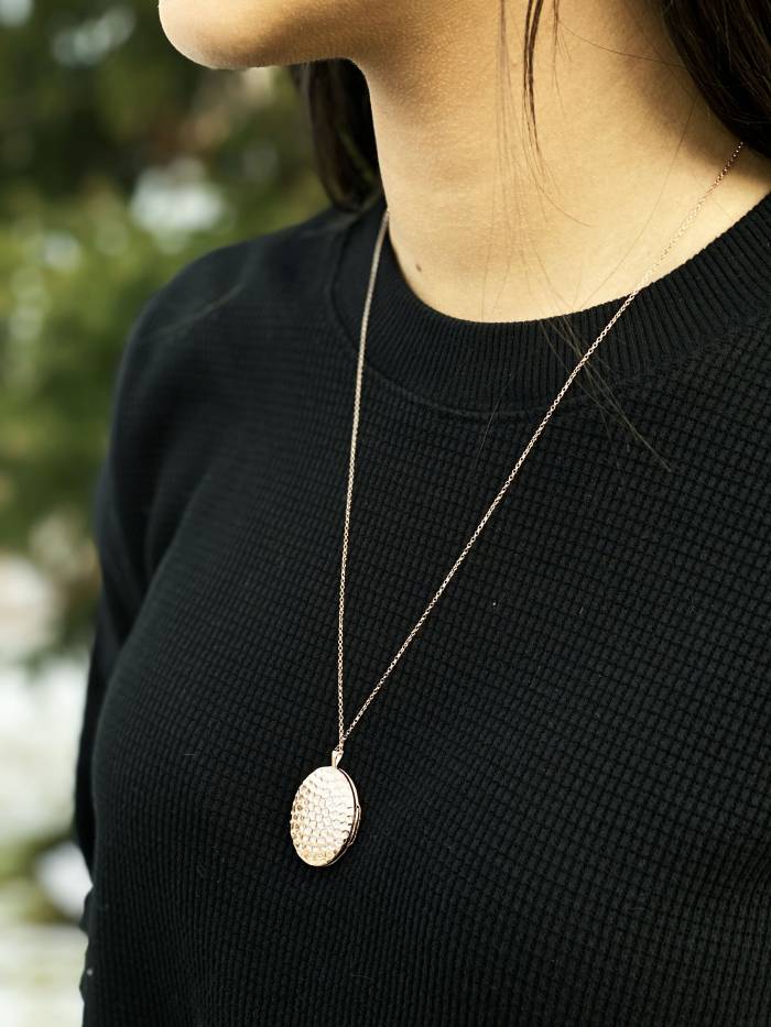 Hammered Oval Locket - Image 2