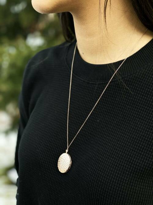 Hammered Oval Locket