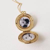 Forget Me Not Locket in Antique Silver, Rose Gold and Gold - Choose 0-2 Photos - Image 6