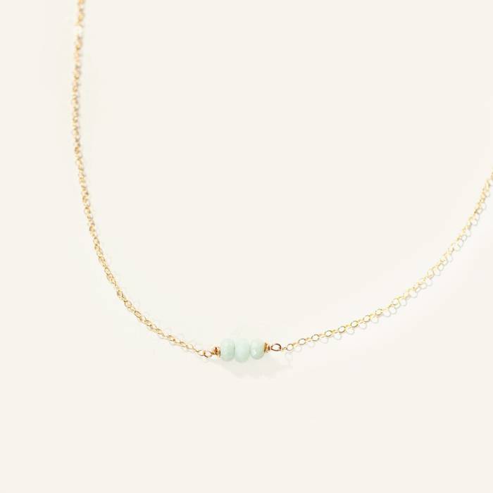 Custom Amazonite Beaded Gemstone Necklace