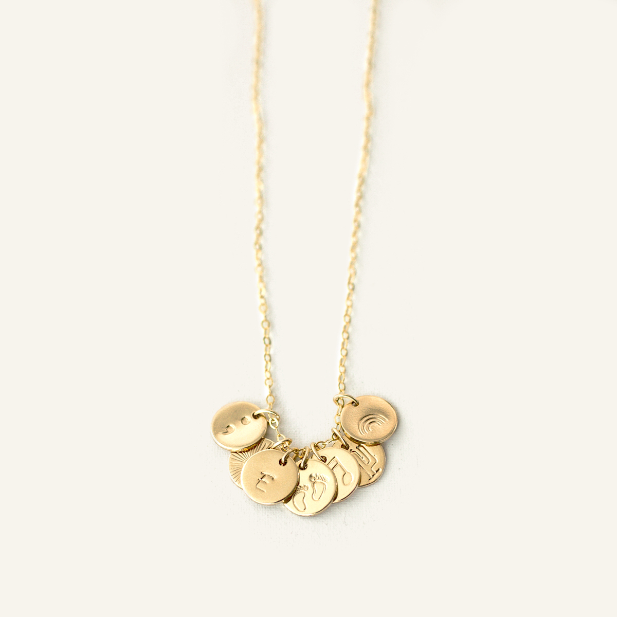 Emme Stacker 1/3" Discs Necklace