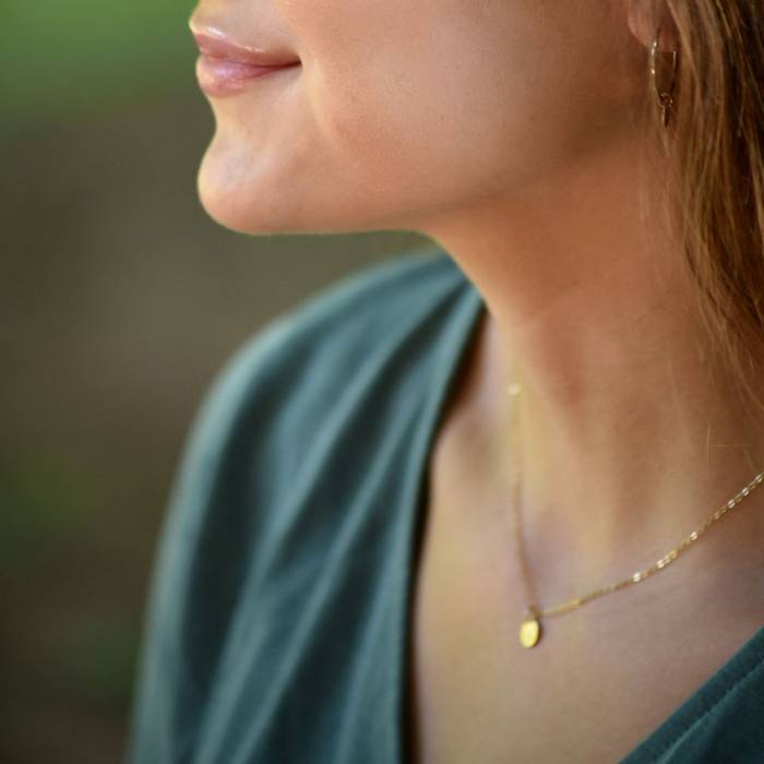 Choose Your Stamp (20 Options) 20mm Hoop and Emme Disc Earrings - Image 4