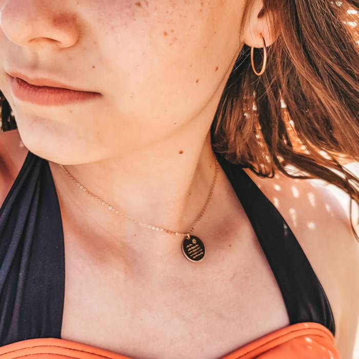 Sunshine After the Storm Disc Beach Necklace - Image 2