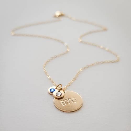 College or School Disc Necklace