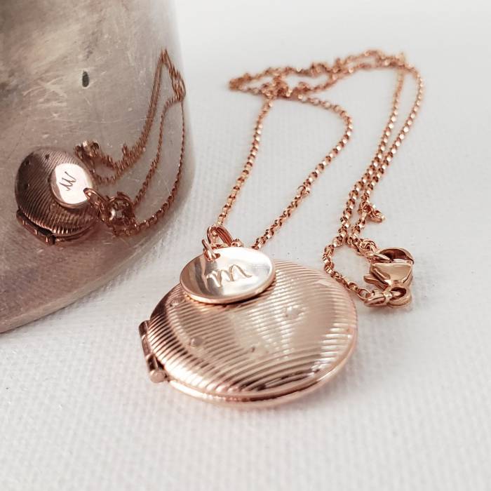 Little Dots Locket with Initial Heart or Disc - Image 8