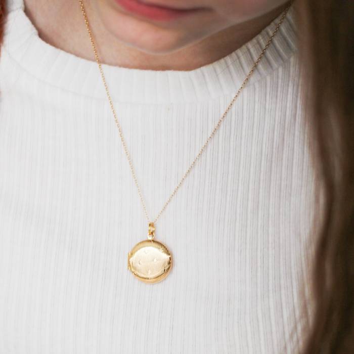 Little Dots Locket with Initial Heart or Disc - Image 2