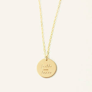 Faith Over Fear 5/8 inch (16mm) Disc Necklace – The Still Collection