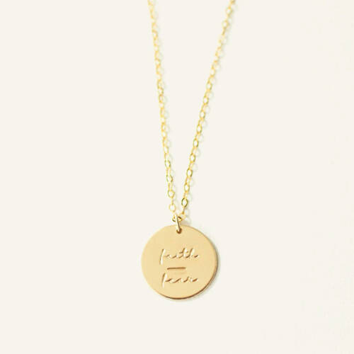 Faith Over Fear 5/8 inch (16mm) Disc Necklace - The Still Collection