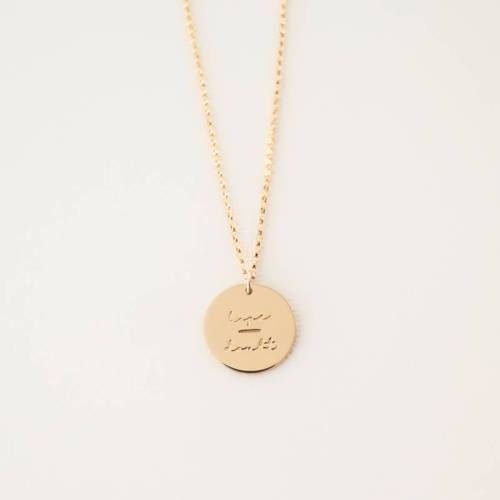 Hope over Doubt 5/8 inch (16mm) Disc Necklace - The Still Collection