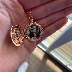 Antique Silver, Rose Gold and Gold Locket - Choose 0-2 Photos photo review