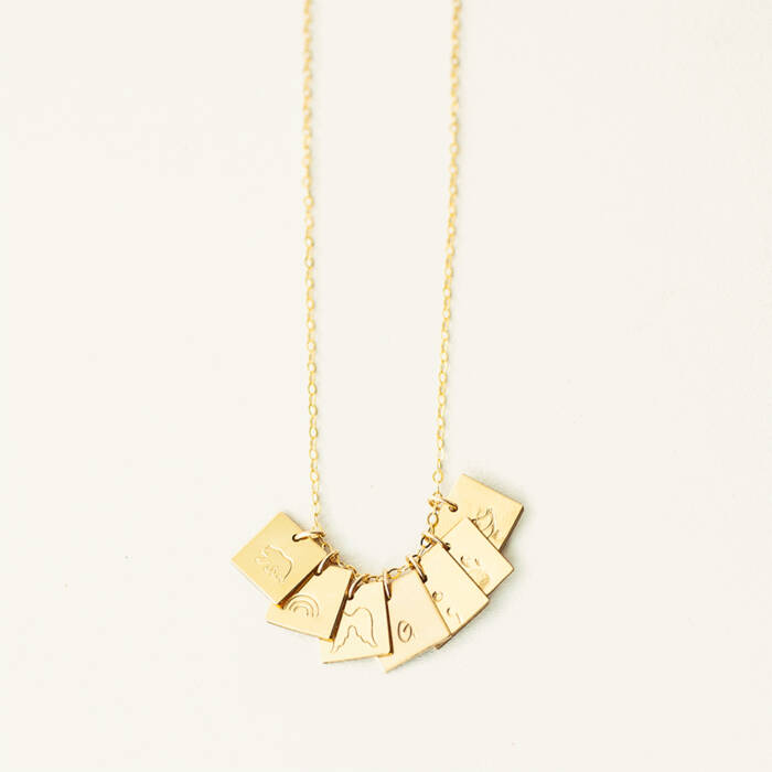 Emme Stacker 3/8" Square Necklace