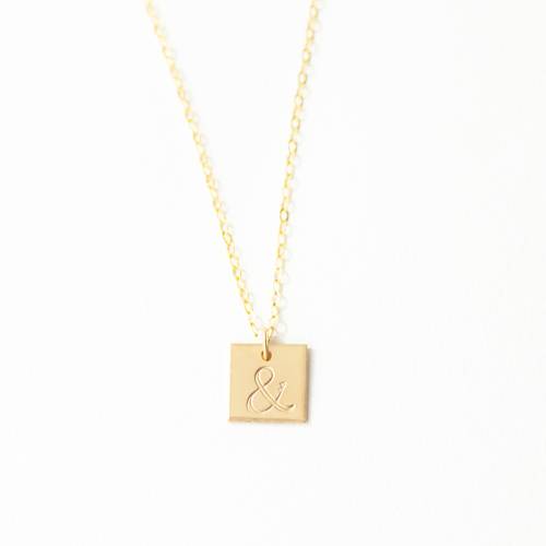 Ampersand - Mental Health Awareness Necklace - 10mm Square
