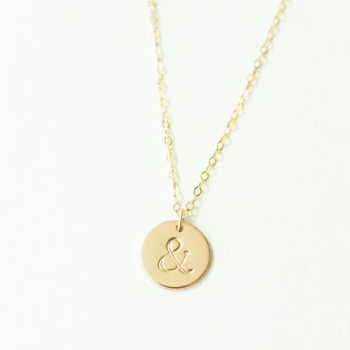 Ampersand 13mm Disc Necklace - Mental Health Necklace