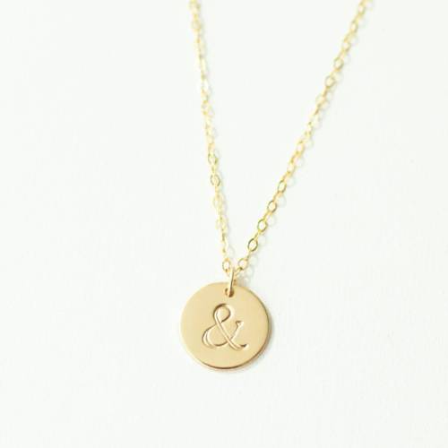 Ampersand 13mm Disc Necklace - Mental Health Necklace