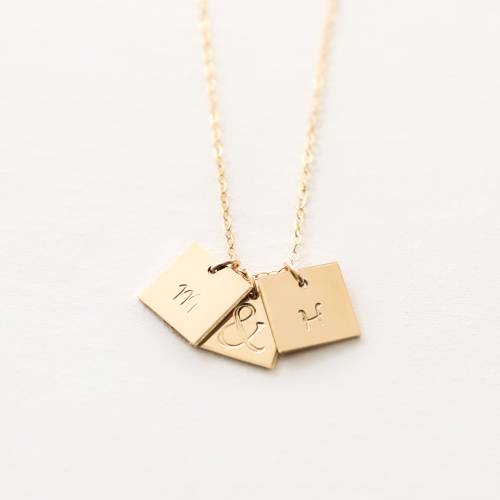 10mm Squares Couples Relationship Necklace