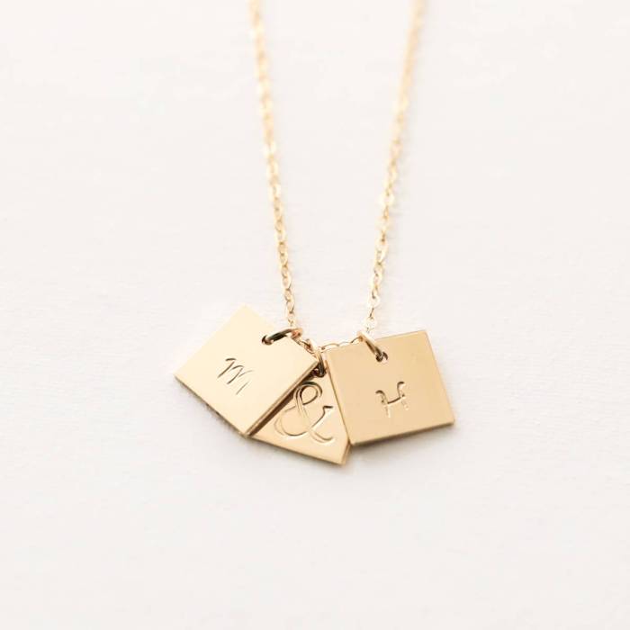 10mm Squares Couples Relationship Necklace
