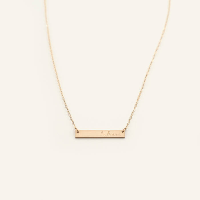 Be Brave Bar Necklace