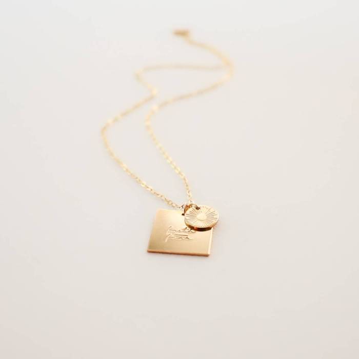 Hope Over Doubt 16mm Square Necklace - The Still Collection - Image 5