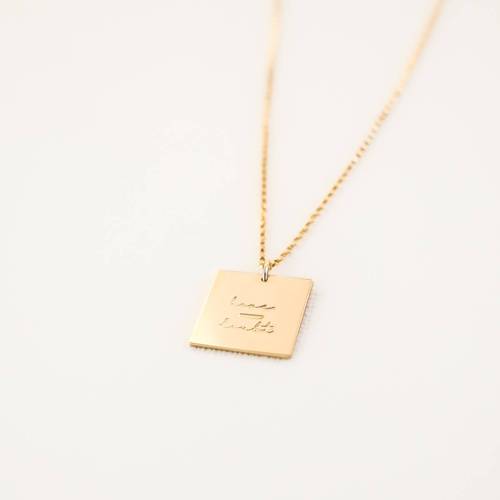 Hope Over Doubt 16mm Square Necklace - The Still Collection