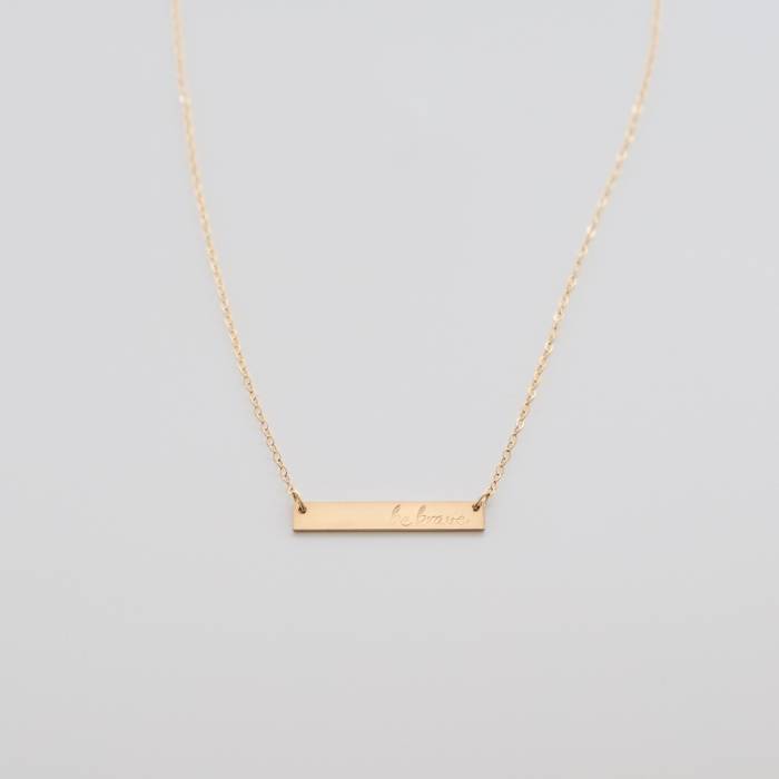 Be Brave Bar Necklace