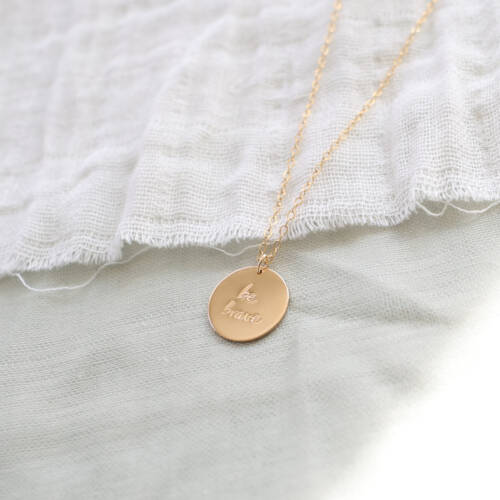 Be Brave 5/8 inch Disc Necklace - The Still Collection