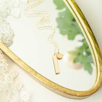 Cursive Mama Bar and Hammered Heart Necklace - Image 3