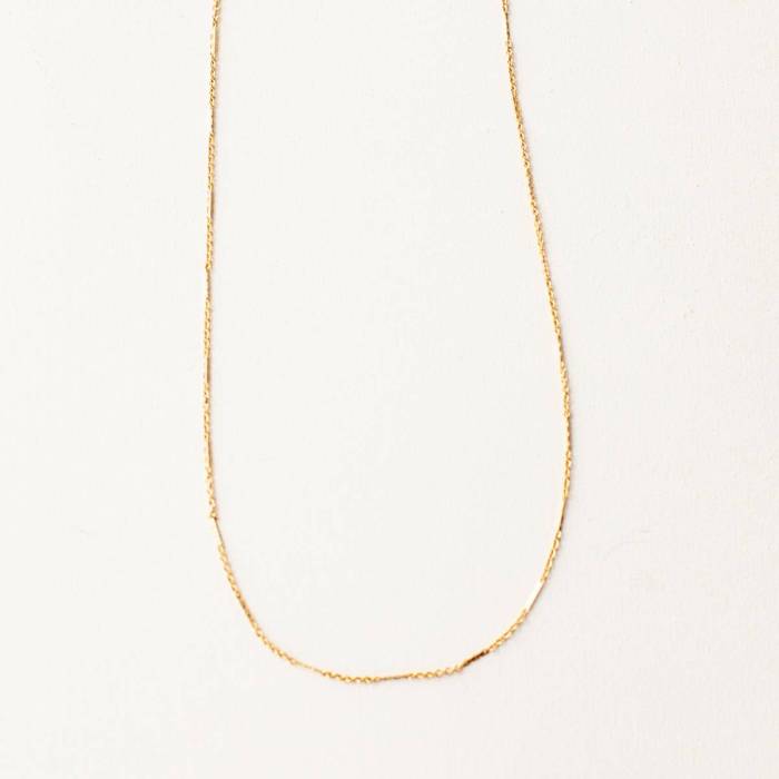 Satellite Curb and Bar Chain in Gold Filled and Sterling Silver