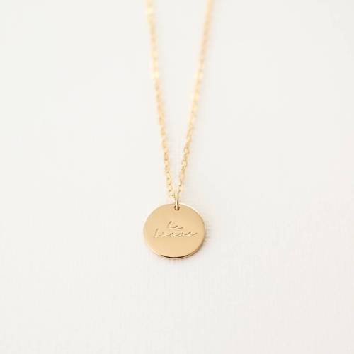 Be Brave 13mm Disc Necklace - The Still Collection (Copy)