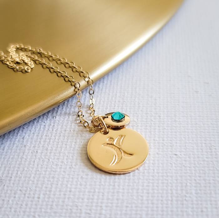 Tourette Syndrome Awareness and Swarovski Crystal Disc Necklace - Image 7