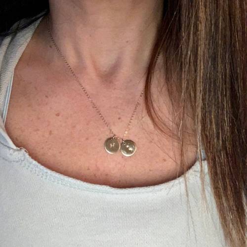 Semicolon and Initial Disc Necklace photo review