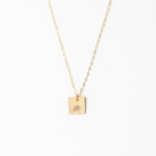 Sunrise/Sunset Square Necklace - 10mm Square