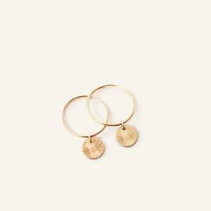 Sunburst Hoop Earrings