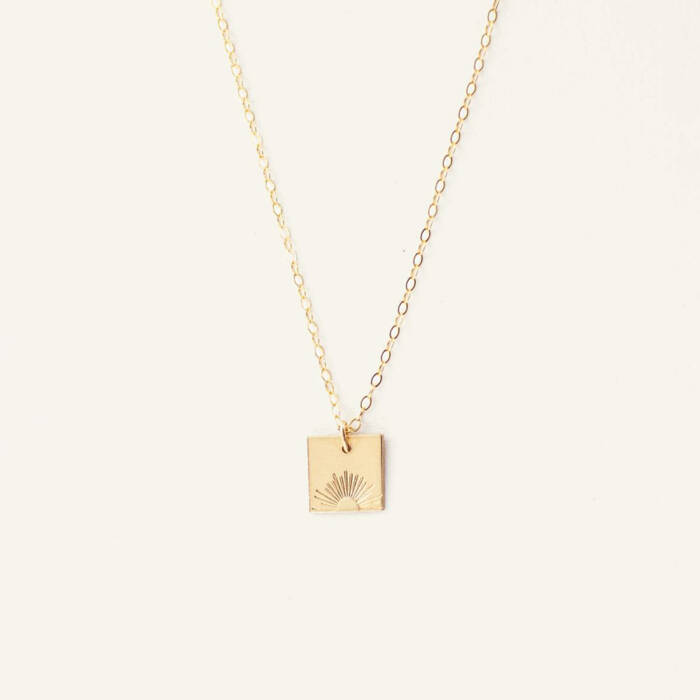 Sunrise/Sunset Square Necklace - 10mm Square