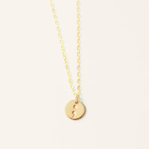 Semicolon 9mm Disc Necklace