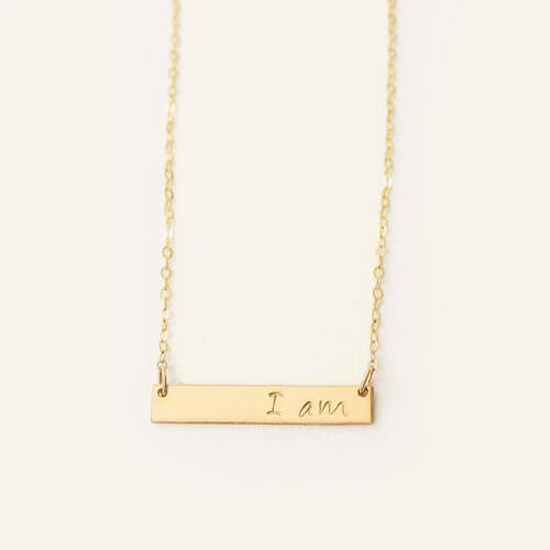 I am Bar Affirmation Necklace
