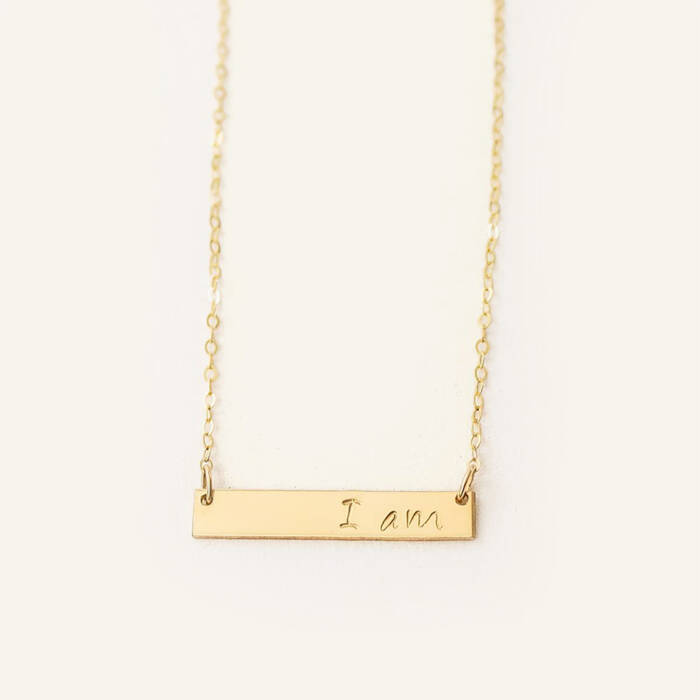 I am Bar Affirmation Necklace