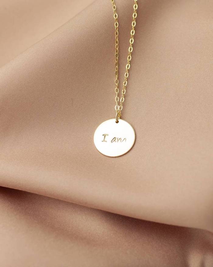 I am 16mm Disc Affirmation Necklace - Image 9
