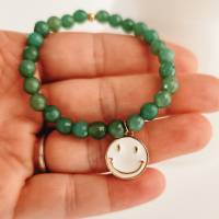 Smiley Jade Green Goodluck Charm Bracelet - Image 4