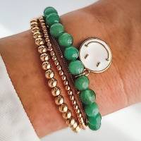 Smiley Jade Green Goodluck Charm Bracelet - Image 3