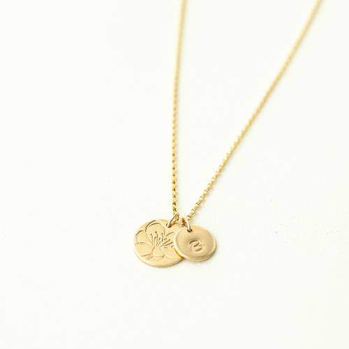 Birth Month Flower Mom and Kid(s) Disc(s) Necklace